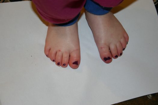 Coloured toes please mummy
