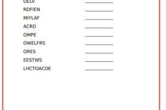 Valentine’s Day Word Scramble Worksheet